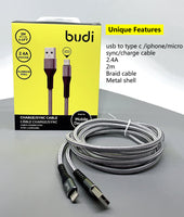 sky Budi DC197L20H 2m USB-A to Lightning cable
