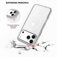 iPhone 17 Pro UTIA Ultimake Shockproof Transparent Case Cover With Magnetic Ring