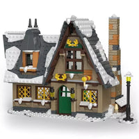 Mould King Aovatown Christmas Cottage House Bricks Kids Toys
