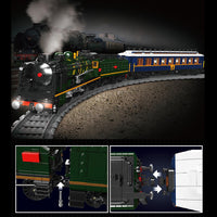 MOULD KING 12025 Orient Express-French Railways SNCF 231 Steam Locomotive Train With Motor with 3098 Pieces
