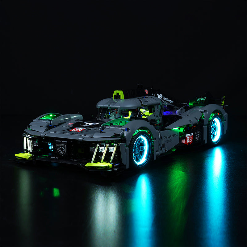 Brick Shine -  Light Kit for LEGO®PEUGEOT 9X8 24H Le Mans Hybrid Hypercar 42156