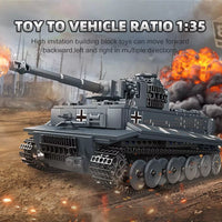 Mould King 20014 Tiger Tank Building Blocks Military Vehicle Model with Remote
