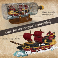 Mould King 10066 Drifting Bottle Revenge Pirate Ship STEM Gift Toy 2488pcs
