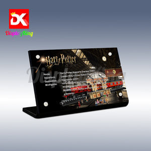 Display King - Acrylic display plaque for Lego Harry Potter Hogwarts Express 76405