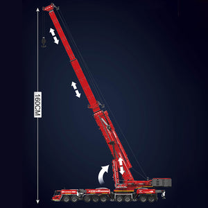 MOULD KING 17008 Red Liebherr LTM 11200 Remote Controlled Crane With Motor with 8506 Pieces