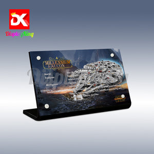 Display King - Acrylic display plaque for Lego Millennium Falcon 75105