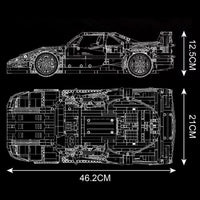 Mould King 13095 Super F40 Racing Sports Car 1:10 Model Kids Static Version Toy
