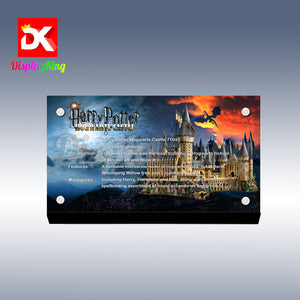 Display King - Acrylic display plaque for Lego Hogwarts Castle 71043