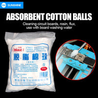 SUNSHINE Absorbent Cotton Balls For Cleaning Circuit Boards And Rosin Flux Use With Board Washing Water
