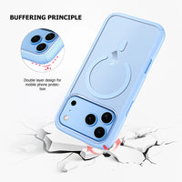 Dual Color Shockproof Transparent Case Cover With Magnetic Ring for iPhone 17 Pro / 18 Pro
