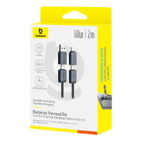 Baseus Versatile Two-for-Two Fast Charging Cable U+C to C+L 60W 2M
