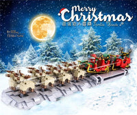 MOULD KING 10015 MOC-32342 The Motorized Christmas Santa Sleigh with 1318 Pieces
