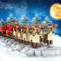 MOULD KING 10015 MOC-32342 The Motorized Christmas Santa Sleigh with 1318 Pieces