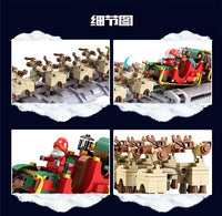 MOULD KING 10015 MOC-32342 The Motorized Christmas Santa Sleigh with 1318 Pieces
