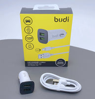sky Budi CC631LW 2.4A 2USB Car Charger with USB-A to Lightning Combo
