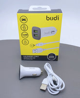 sky Budi CC631LW 2.4A 2USB Car Charger with USB-A to Micro Combo
