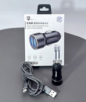 sky Maxguard MC039C 3.1A 2USB car charger with USB-A to C combo
