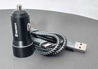 sky Maxguard MC039C 3.1A 2USB car charger with USB-A to C combo
