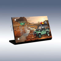 Display King - Acrylic display plaque for Lego Land Rover Classic Defender 90 10317
