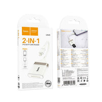 Hoco. UA40 Crystal iP 2-in-1 card reader - apricot