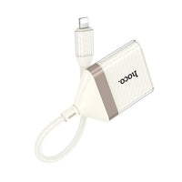 Hoco. UA40 Crystal iP 2-in-1 card reader - apricot
