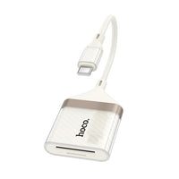Hoco. UA40A Crystal Type-C 2-in-1 card reader - apricot
