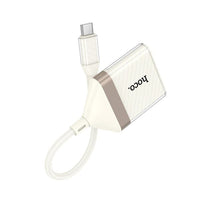 Hoco. UA40A Crystal Type-C 2-in-1 card reader - apricot

