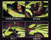 MOULD KING 13057S 1:8 Lamborghini Hyper Green Version with 3819 Pieces-Mould King 13057S
