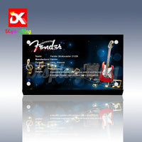 Display King - Acrylic display plaque for Lego Fender Stratocaster 21329
