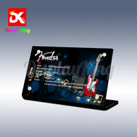 Display King - Acrylic display plaque for Lego Fender Stratocaster 21329
