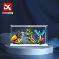 Display King - Acrylic display case for LEGO® The insect Collection 21342 3mm Thickness dust-Free and Crystal Clear Display case with Screw
