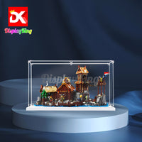 Display King - Acrylic display case for LEGO® Viking Village 21343 3mm Thickness dust-Free and Crystal Clear Display case with Screw
