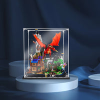 Display King -Acrylic display case with screw for LEGO® Dungeons & Dragons: Red Dragon's Tale 21348
