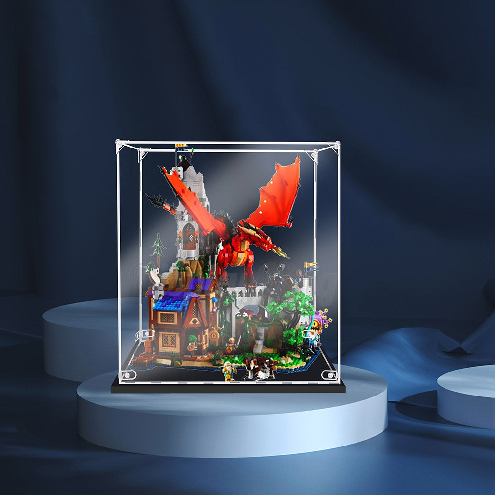 Display King -Acrylic display case with screw for LEGO® Dungeons & Dragons: Red Dragon's Tale 21348