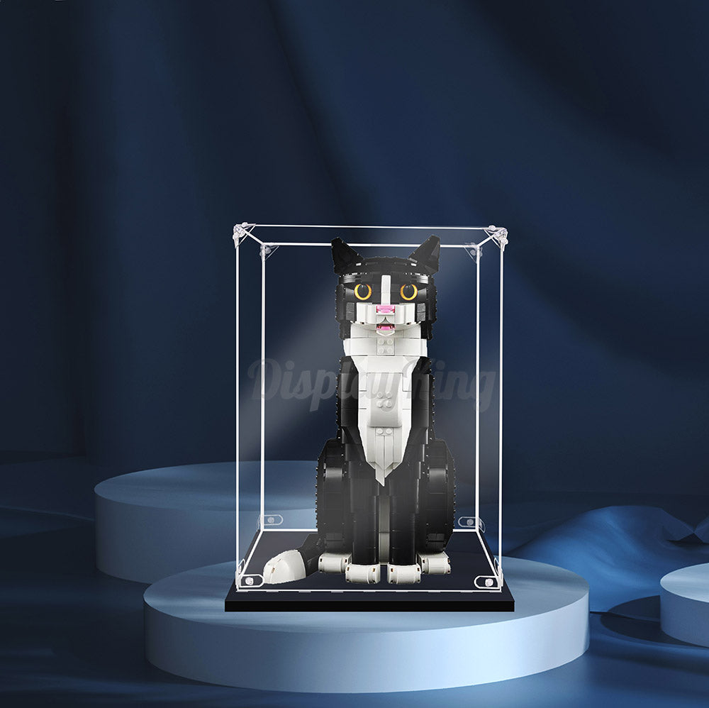 Display King - Acrylic display case with screw for LEGO® Tuxedo Cat 21349