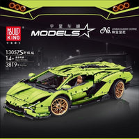 MOULD KING 13057S 1:8 Lamborghini Hyper Green Version with 3819 Pieces-Mould King 13057S
