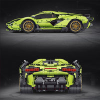 MOULD KING 13057S 1:8 Lamborghini Hyper Green Version with 3819 Pieces-Mould King 13057S
