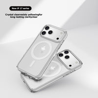 iPhone 17 Pro UTIA Ultimake Shockproof Transparent Case Cover With Magnetic Ring