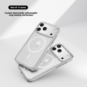iPhone 17 Pro UTIA Ultimake Shockproof Transparent Case Cover With Magnetic Ring