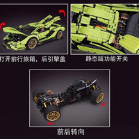 MOULD KING 13057S 1:8 Lamborghini Hyper Green Version with 3819 Pieces-Mould King 13057S