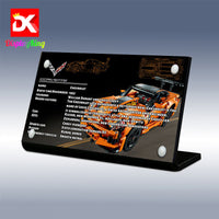 Display King - Acrylic display plaque for Lego Chevrolet Corvette ZR1 42093
