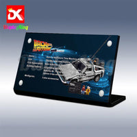 Display King - Acrylic display plaque for Lego Back to The Future Time Machine 10300
