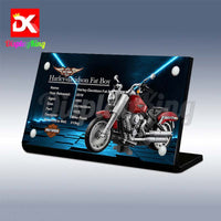 Display King - Acrylic display plaque for Lego Harley-Davidson Fat Boy 10269
