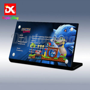 Display King - Acrylic display plaque for Lego Sonic The Hedgehog - Green Hill Zone 21331