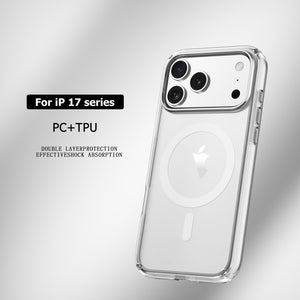 iPhone 17 Pro UTIA Ultimake Shockproof Transparent Case Cover With Magnetic Ring