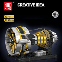 MOULD KING 10141 Aircraft Engine With Motor with 2256 Pieces
