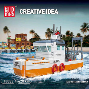 MOULD KING 10083 Fishing Boat with 420 Pieces