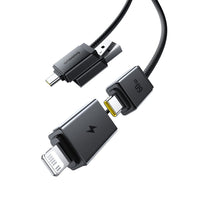 Baseus Versatile Two-for-Two Fast Charging Cable U+C to C+L 60W 1M for 15 / 16 / 17 Series
