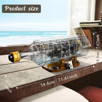 Mould King 10065 Drifting Bottle Black Pearl Ship STEM Gift Toy to Build 2206pcs
