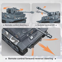 Mould King 20014 Tiger Tank Building Blocks Military Vehicle Model with Remote
